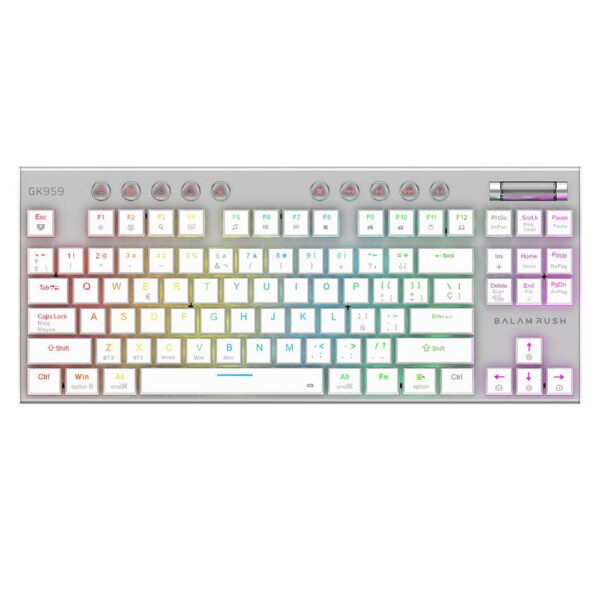 Teclados Gaming Balam Rush GK959 BR-940412 Blanco